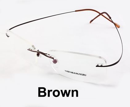 Titanium Hingeless Rimless Specs - bright sight